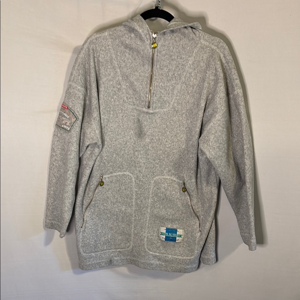Vintage BUM Equipment 1980s Women's Sweatshirt hooded Gray Size Medium